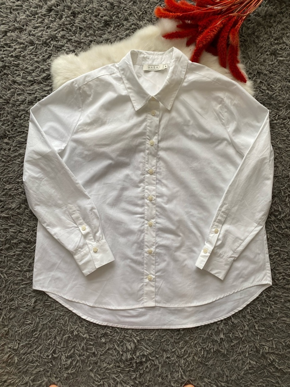 Masai Copenhagen Oversized White Cotton Shirt